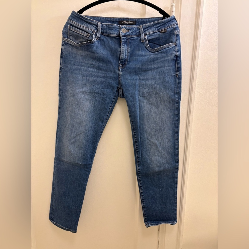 Mavi Women's Mid Blue Ankle Jeans